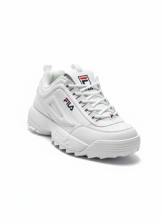 Fila Disruptor Sneakers (Triple White – Chunky Sole)-& Size: EU: 39 PK: 6.5