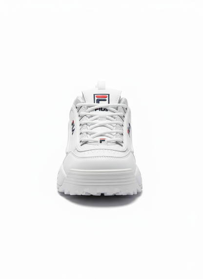 Fila Disruptor Sneakers (Triple White – Chunky Sole)-& Size: EU: 39 PK: 6.5