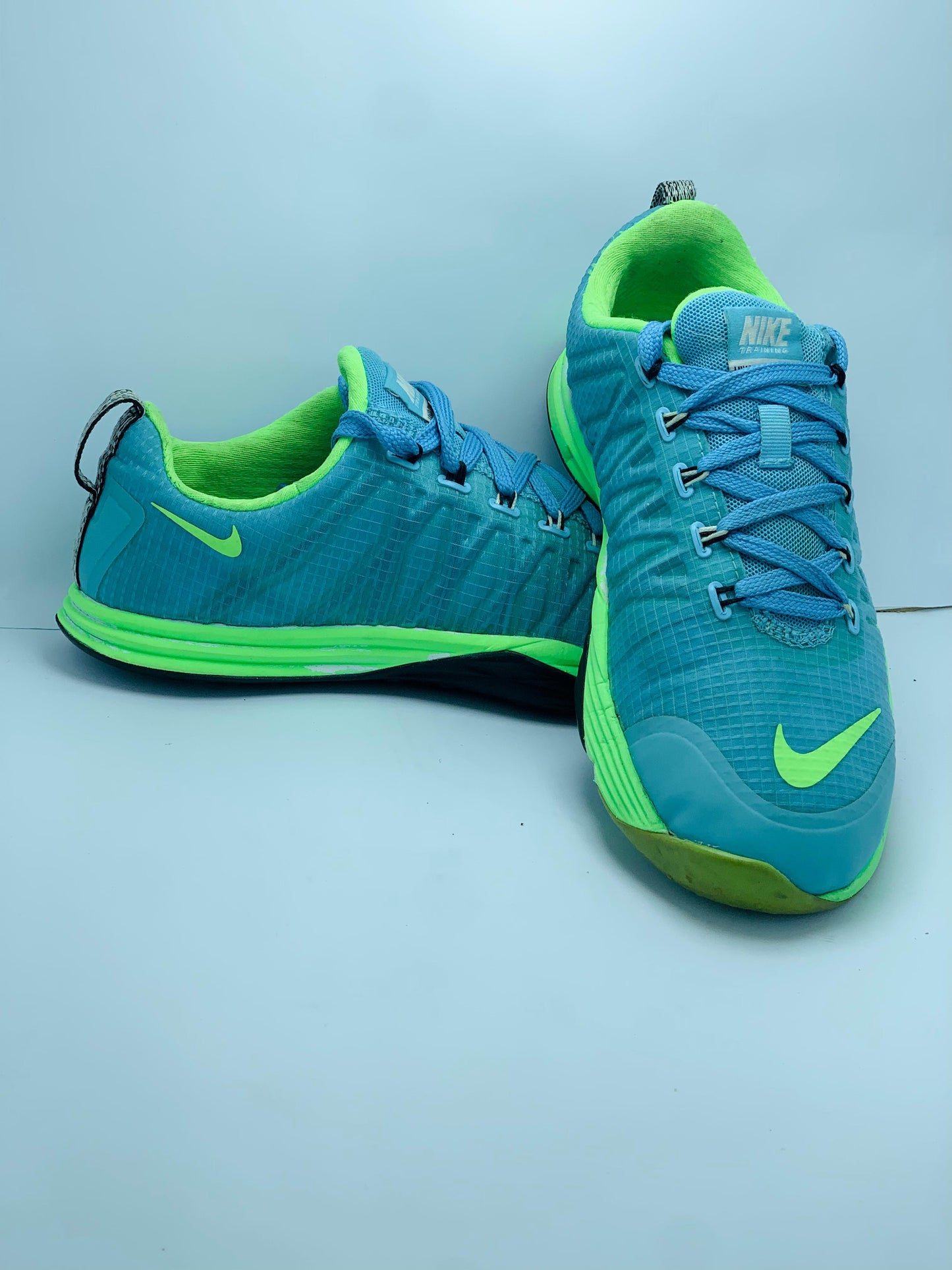 Nike Lunar Cross Element Athletic Shoes Clear Blue Neon, Size: EUR 40 / UK 6 / PAK 6