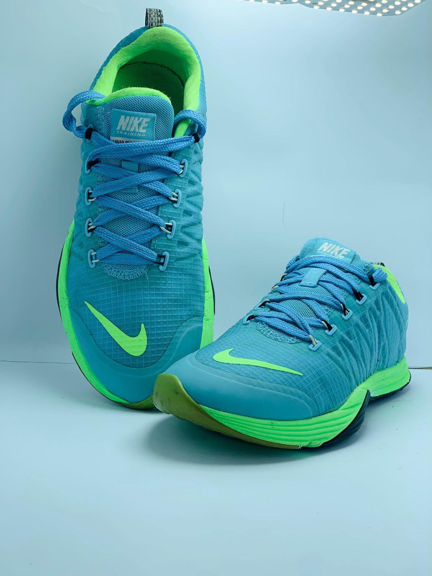Nike Lunar Cross Element Athletic Shoes Clear Blue Neon, Size: EUR 40 / UK 6 / PAK 6
