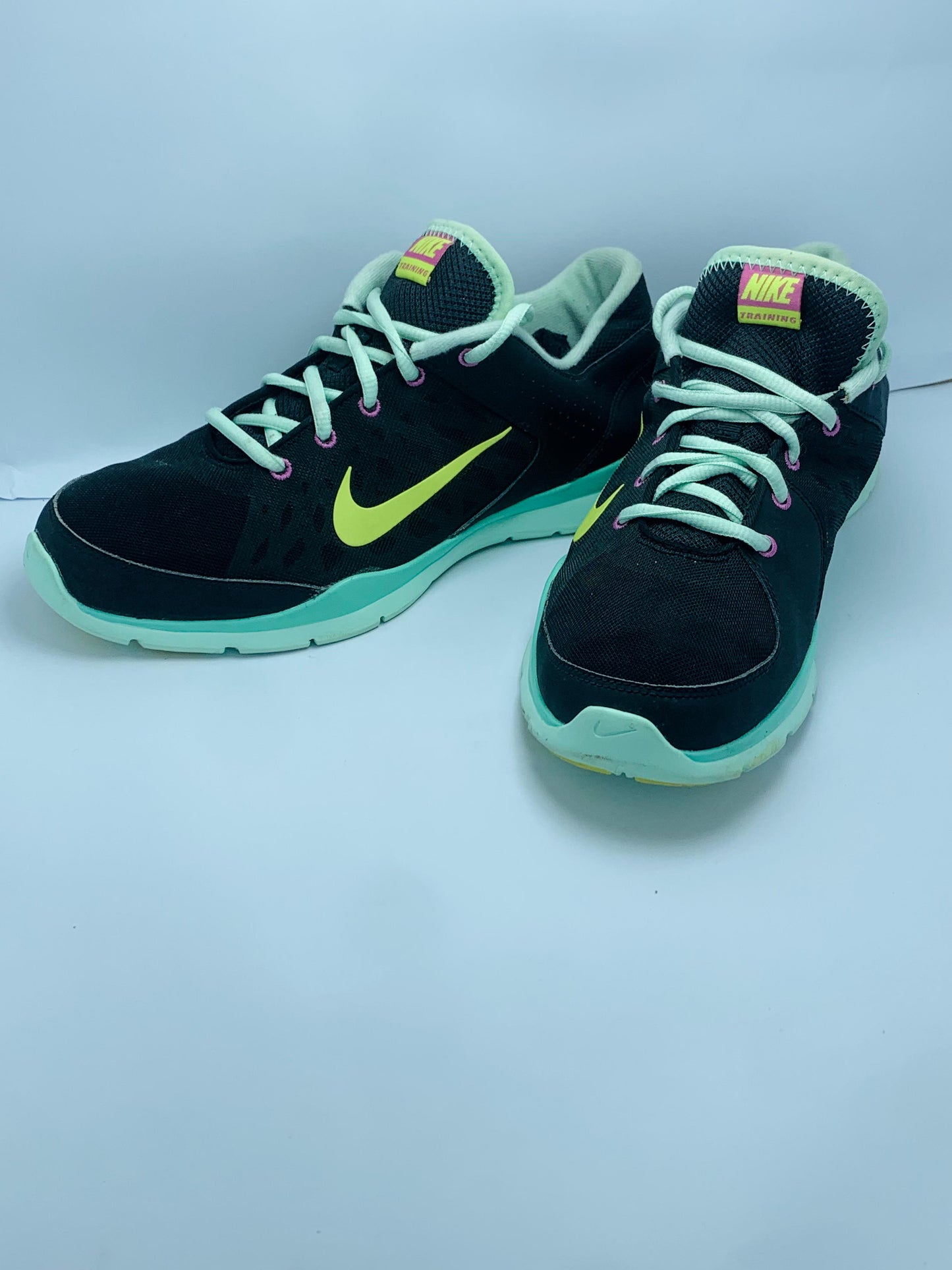 Nike Flex Trainer 3  Sneakers Black Mint Lace-up Mesh,Size EUR 42 / UK 8 / PAK 8 /&nbsp;