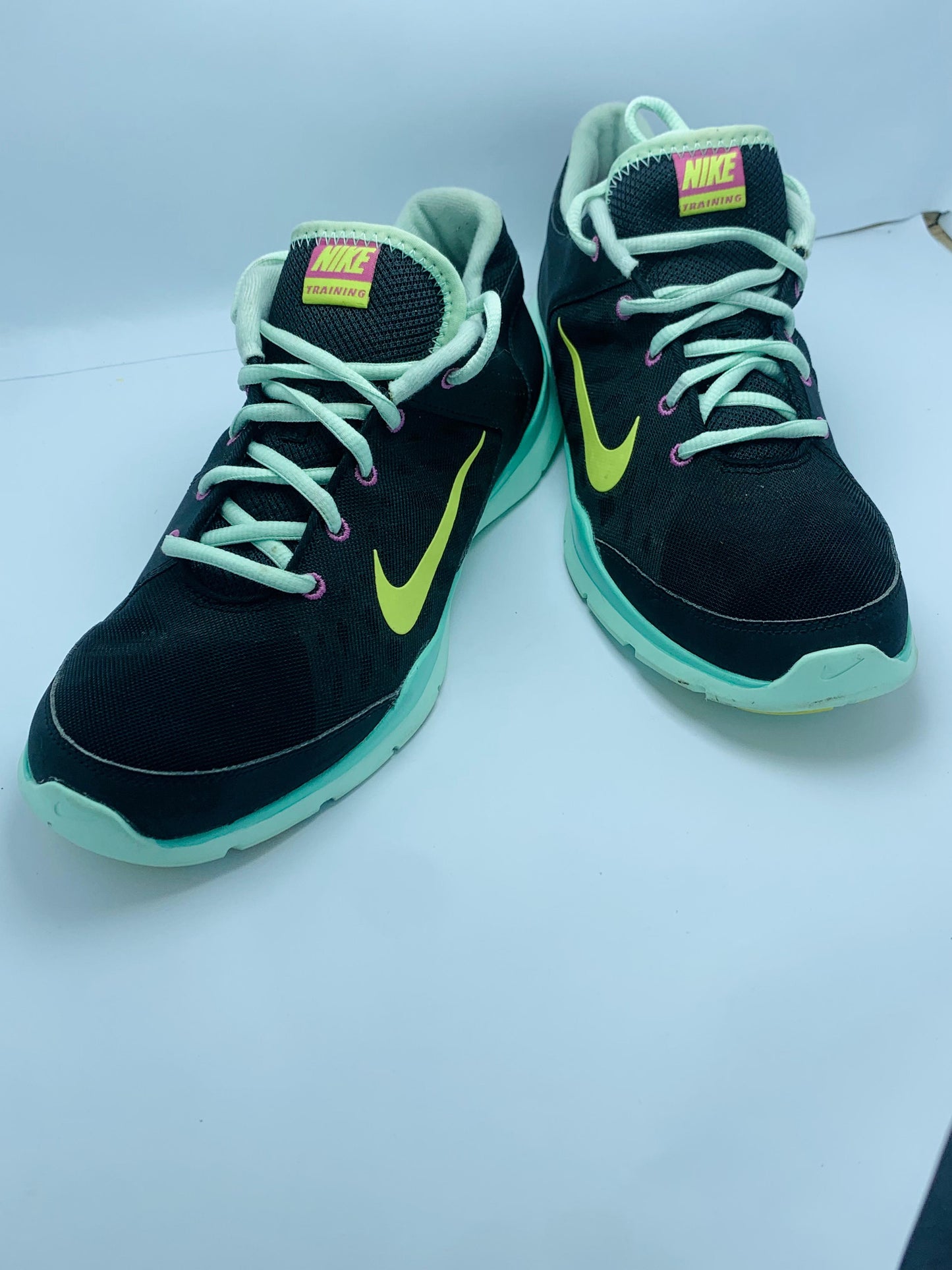 Nike Flex Trainer 3  Sneakers Black Mint Lace-up Mesh,Size EUR 42 / UK 8 / PAK 8 /&nbsp;