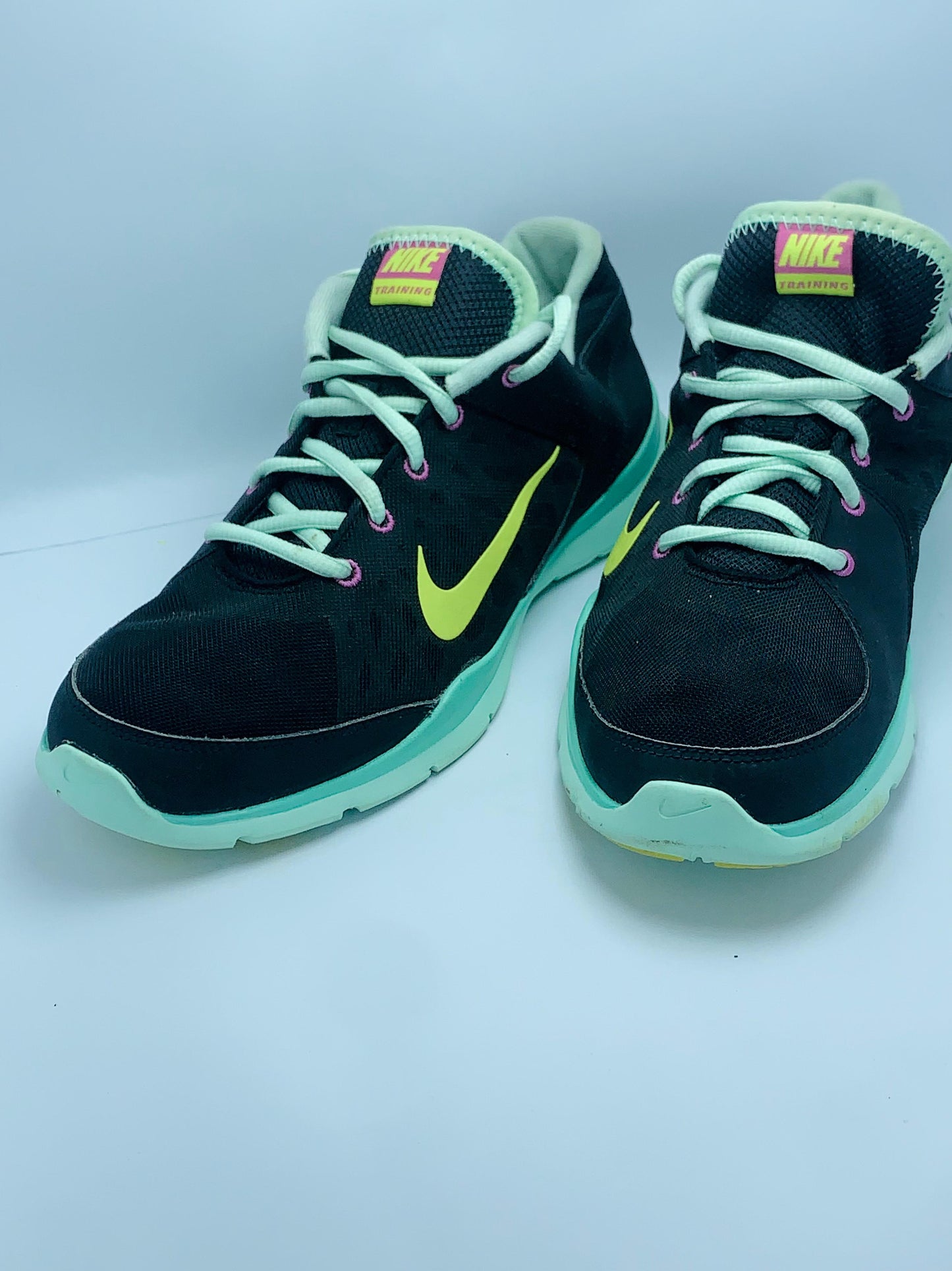 Nike Flex Trainer 3  Sneakers Black Mint Lace-up Mesh,Size EUR 42 / UK 8 / PAK 8 /&nbsp;