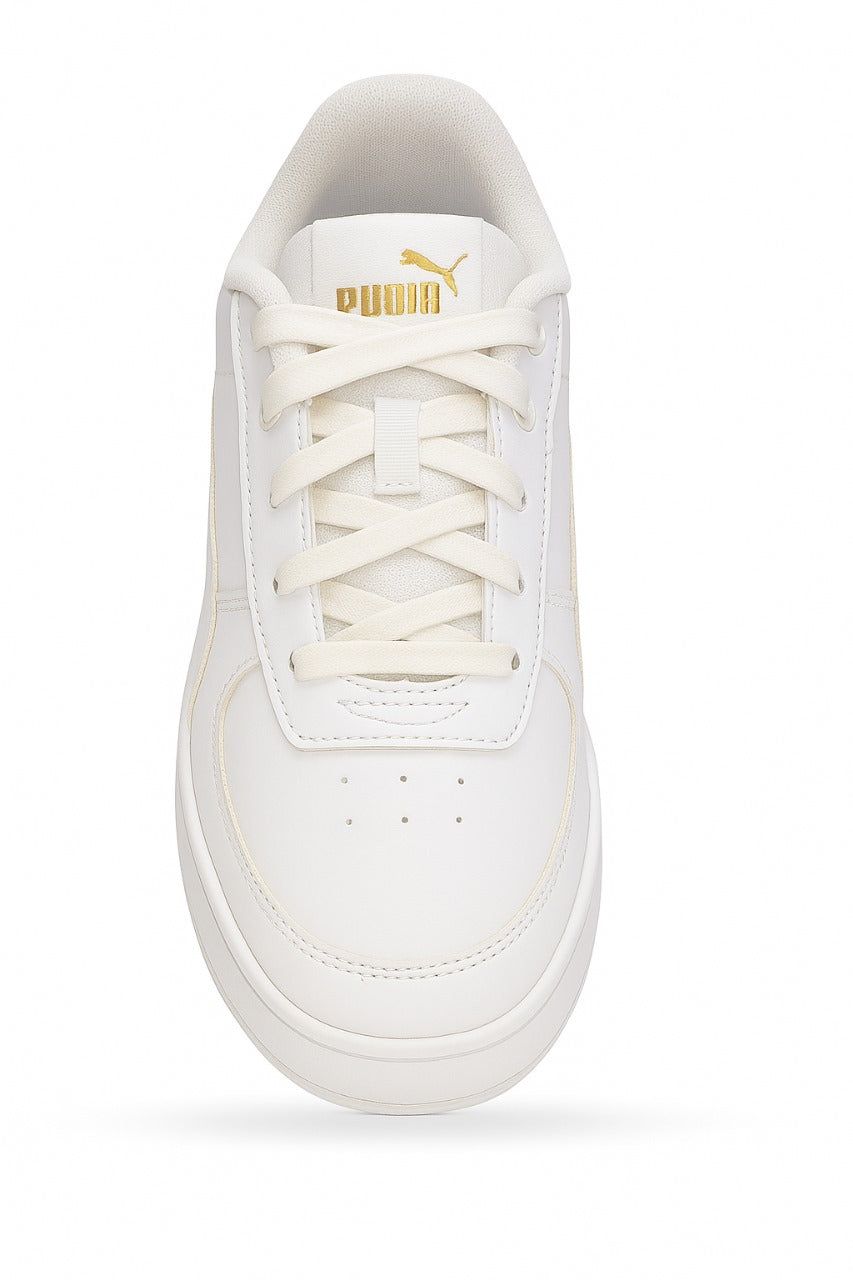 Puma Lifestyle Sneaker (White / Gold Logo) / Size:  EU: 42  PK: 8
