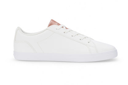 Lacoste Casual Sneakers (White / Rose Gold Accent – Lace-Up)- Size: EU: 42 PK: 8