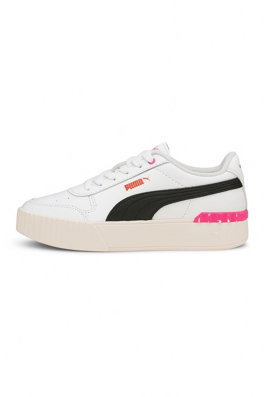 Puma Carina Street Sneakers (White / Black Stripe – Pink Detail)-Size: EU: 40 PK: 7