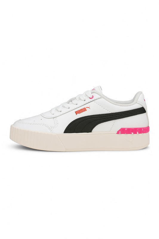 Puma Carina Street Sneakers (White / Black Stripe – Pink Detail)-Size: EU: 40 PK: 7